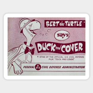 Duck and Cover Sticker